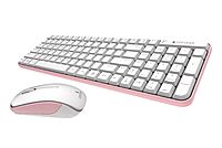 Coconut Desire 2.0 WKM16 + WM16 Wireless Keyboard & Mouse Combo (White & Pink, 1 Year Warranty)