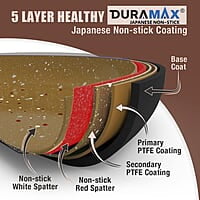 Wonderchef Duralife Die-cast Grill Pan 5 Layer Healthy Duramax Non-Stick Coating  1.5 liters, 24 cm