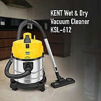 KENT Wet and Dry Vacuum Cleaner KSL 612 1200 W Blower Function Flexible hose Extension tube Crevice tool Floor brush Wet brush Filter bag