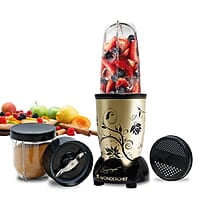 Wonderchef Nutri-blend Mixer Champagne, Grinder & Blender 400W 22000 RPM 2 Unbreakable Jars