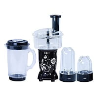 Wonderchef Nutri-blend BOLT Food Processor & Atta Kneader 600W  22000 RPM 4 unbreakable jars Black