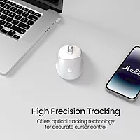Portronics Toad 35 Wireless Mouse – 2.4GHz Wireless | Adjustable Sensitivity | USB Receiver | Ergonomic Design | For Laptop, Desktop, PC, Mac | White