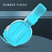 Zebronics Zeb-Storm Wired On Ear Headphone with 3.5mm Jack, Built in Microphone for Calling, 1.5 Meter Cable, Soft Ear Cushion, Adjustable Headband, Foldable Ear Cups and Lightweight Design