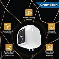 Crompton Solarium Qube 10-L 5 Star Rated Storage Water Heater (Geyser) wit