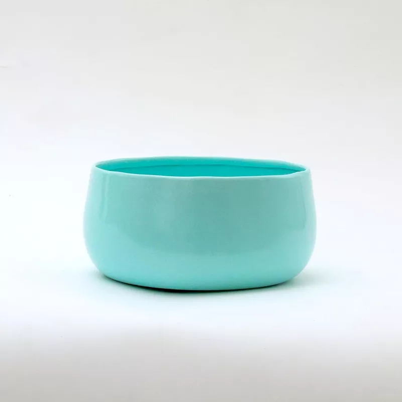 Cyan Glow Decorative Planter