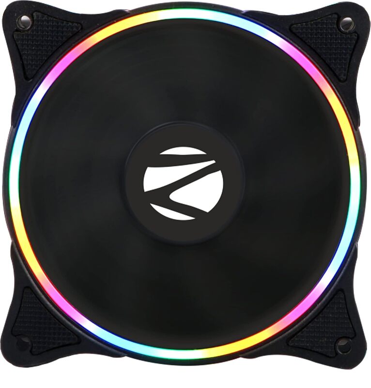 Zebronics Zeb-PGF100 RGB Fan features vibrant RGB lighting, efficient cooling, and a sleek design. Perfect for gamers and PC builders looking to enhance aesthetics and performance.
