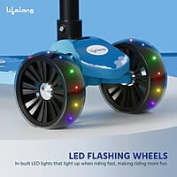 Lifelong Scooter for Kids 3+ Years - Foldable Kids Scooter with LED Wheels & Adjustable Height - Kick Scooter Capacity 50kg