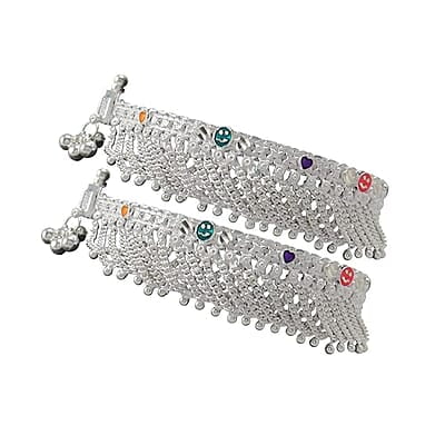 Sterling Silver Anklet, Kolusu for Girls