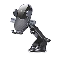 Portronics Clamp M3 Car Mobile Holder – Adjustable | 360° Rotation | Black | 1 Year Warranty