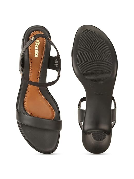 Bata Tricia Sandal Women's Black Heels - 6 UK (7616983)