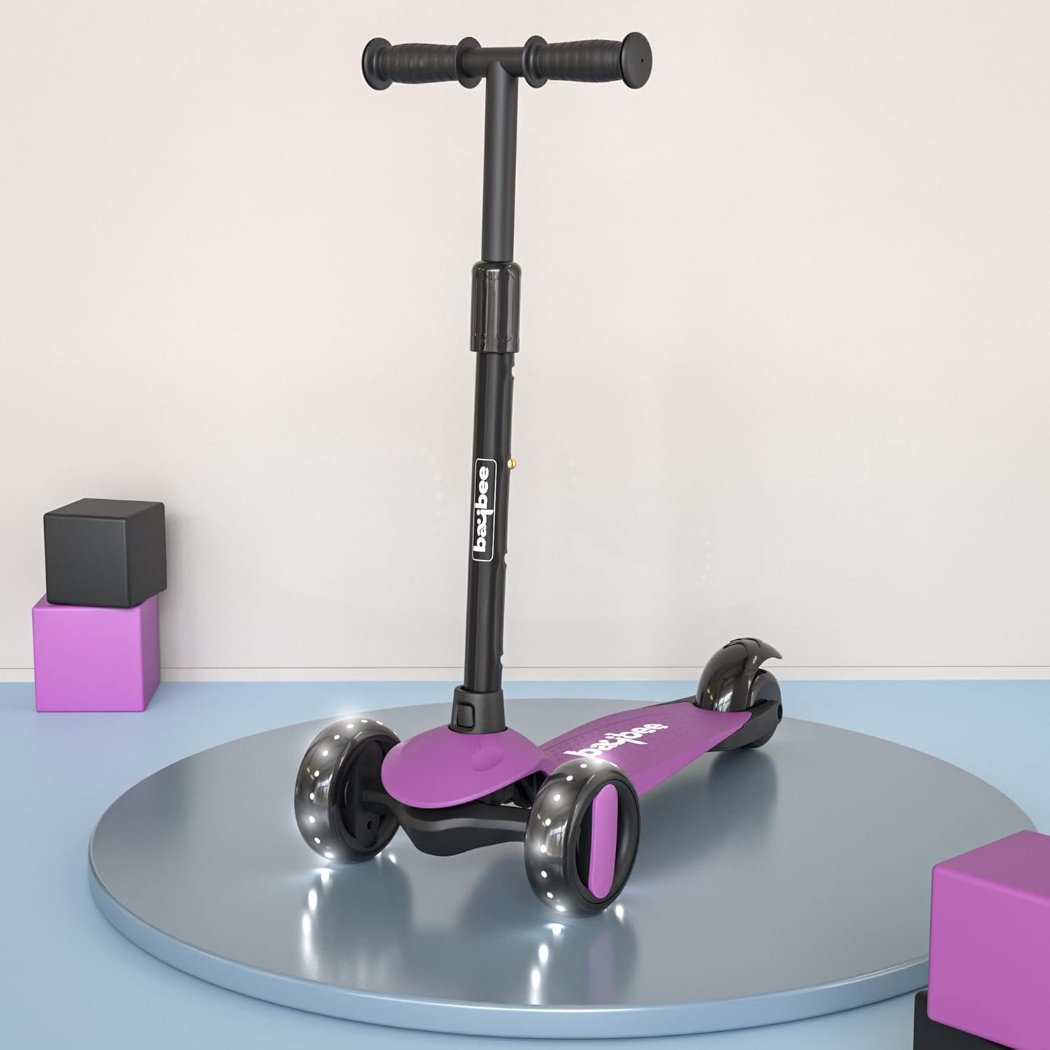 Baybee Alpha Glide Kick Scooter for Kids- Violet Baybee Alpha Glide Kick Scooter for Kids- Violet