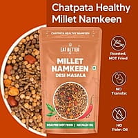 Eat Better Co - Millet Namkeen Combo - Chilli Garlic & Desi Masala - Healthy Snacks - Roasted, Not Fried | No Palm Oil | Healthy Replacement of Chips & Bhujia - Pack of Two - 200 grams