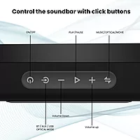 Portronics Sound Slick 5 – 80W Wireless Soundbar with Remote offers immersive sound, sleek design, and easy connectivity. Perfect for enhancing your TV audio experience at home.