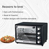 Wonderchef Oven Toaster Griller (OTG) 32 Litres, Stainless Steel With Rotisserie, Auto Power-Off With Bell, Heat Resistant