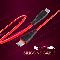 Portronics Silklink – 60W Type-C to Type-C Cable, 1M Red. Fast charging and data transfer, durable design, perfect for devices with USB-C ports. Ideal for home and office use.
