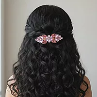 Gold Plated Designer Hair Clip for Women & Girls | Elegant Bridal Hair Barrette