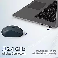 Portronics Toad 34: Sleek grey wireless mouse with USB connectivity, adjustable DPI, ergonomic design for comfort, ideal for all devices!