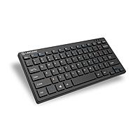 Lapcare D-Lite Mini Wired Keyboard – 87 Key Compact Design | Chocolate Quiet Keys | Multimedia Fn Keys | USB Plug & Play | UV-Coated Keycaps | Black