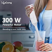 Lifelong Stainless Steel 300 Watts Hand Blender Low Noise Anti-Splash