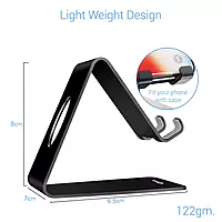 Portronics MODESK Universal Mobile Holder Stand – Metal Body | Lightweight | Black