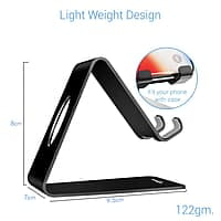 Portronics MODESK Universal Mobile Holder Stand with Metal Body, Anti Skid Design, Light Weight for All Smartphones