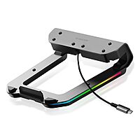 Lapcare Legend LLS-221 Aluminium Alloy RGB Laptop Stand – Tabletop Design | Ergonomic Support | Stylish Space Grey Finish