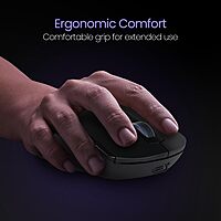 Portronics Toad One Black – Dual Mode RGB Mouse features wireless and wired connectivity, customizable RGB lighting, ergonomic design, and high precision for gamers and professionals alike.