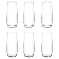 Treo by Milton Bourbon Water Tumbler, 6 Pieces Set, 330 ml Each, Transparent