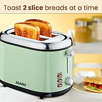 AGARO Royal 2 Slice Stainless Steel Pop Up Toaster 850W