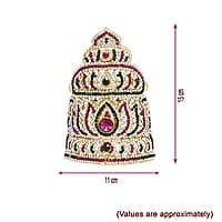 God Ornament Perumal Face/Mugam with Lotus Crown/Kireedom and Chank Chakra