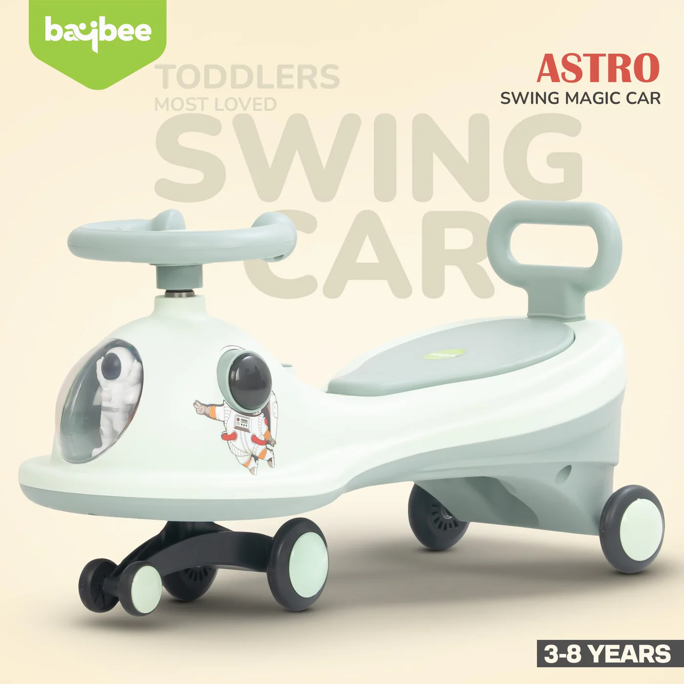 Baybee Astro Baby Swing Car for Kids-Light Blue Baybee Astro Baby Swing Car for Kids-Light Blue