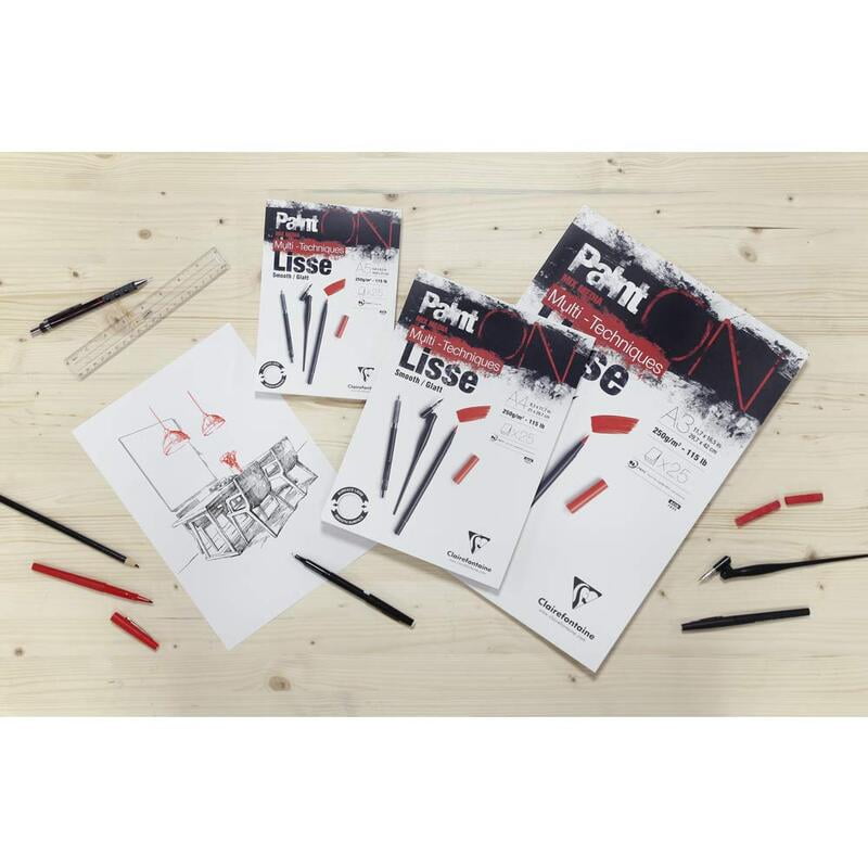 CLAIREFONTAINE PAINT ON MIXED-MEDIA PAD, 250GSM CLAIREFONTAINE PAINT ON MIXED-MEDIA PAD, 250GSM