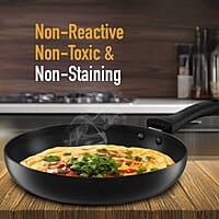KENT Hard Anodised Frying Pan 22 CM 1.4L 3.25mm Thick Base