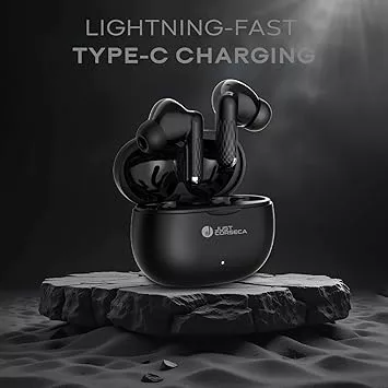 Just Corseca JC Skye TWS Earbuds – Bluetooth 5.3 | 10mm Drivers | 30H Playtime | Black