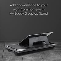 Portronics My Buddy G Laptop Desk with Storage & Mouse Pad, Adjustable Height, Compatible