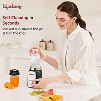 Lifelong Nutri Blender for Smoothies and Juices 500 Watts with 2 Jars - 100% Copper Motor Mixer Grinder, Blender & Smoothie Maker