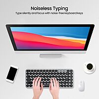 Portronics Bubble 2.0 Grey Wireless Keyboard features a stylish design, comfortable keys, Bluetooth connectivity, and long-lasting battery life for productivity.