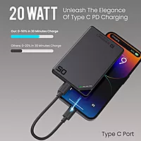 Portronics Boosty 5K – A compact 5000mAh power bank with 15W magnetic wireless charging. Perfect for on-the-go charging, it ensures your devices stay powered without the hassle of cables.