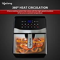 Lifelong Digital Air Fryer LLHFD722, 7.5 Litre XL LED Touch Screen, 12 Preset Cooking Modes, 1400 W