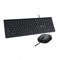 Portronics Keytonic Wired Combo | USB, Full-Size, 12 Shortcuts, Ergonomic Design, Durable Keys, Plug and Play, Compatible with Windows, Ideal for Home and Office Use, Sleek and Stylish.