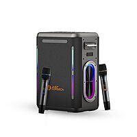 Just Corseca Sonic Symphony 550W Bluetooth Speaker – Karaoke | RGB Lights | 12H Playtime | Black