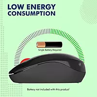 Portronics Toad 12: 2.4G Wireless Mouse with USB Receiver, ergonomic design, smooth tracking, long battery life, plug and play, compatible with Windows and Mac, perfect for home and office use.