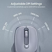 Portronics Toad 7 Wireless Mouse – 3200 DPI, Grey. Ergonomic design, smooth tracking, and long battery life. Perfect for home or office use. Connects via USB receiver for hassle-free operation.