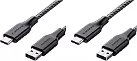 Lapcare Type‑C to Type‑C PD 60 W braided cable: supports fast charging up to 60 W (20 V/3 A), high-speed data sync, durable braid construction, length ~2 m.