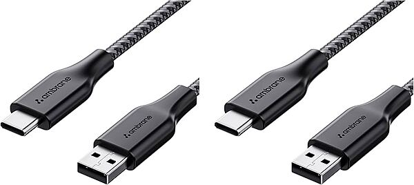 Lapcare Type‑C to Type‑C PD 60 W braided cable: supports fast charging up to 60 W (20 V/3 A), high-speed data sync, durable braid construction, length ~2 m.