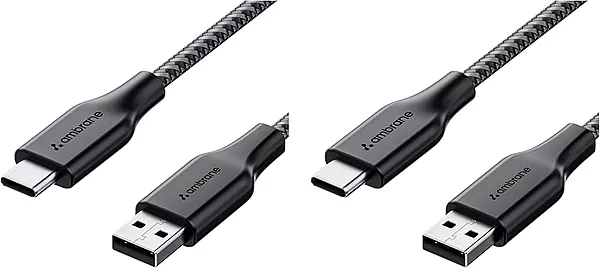 Lapcare Type‑C to Type‑C PD 60 W braided cable: supports fast charging up to 60 W (20 V/3 A), high-speed data sync, durable braid construction, length ~2 m.