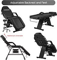 manual treatment chair black