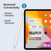 Portronics Glide 2 Stylus for iPad – Bluetooth, White. Precision touch for seamless navigation, perfect for artists and note-takers. Lightweight design, long battery life, and easy connectivity.