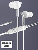 Zebronics Zeb-Bro in Ear Wired Earphones with Mic, 3.5mm Audio Jack, 10mm Drivers, Phone/Tablet Compatible