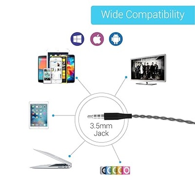 Portronics Conch Gama Earphone,1.2m Tangle Free Cable, Mic, 3.5mm Aux Port Wired Gaming  (Black, In the Ear) Portronics Conch Gama Earphone,1.2m Tangle Free Cable, Mic, 3.5mm Aux Port Wired Gaming  (Black, In the Ear)